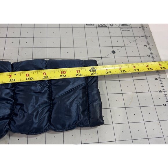 Michael Kors Women's Packable Down Puffer Jacket Navy Blue Gold Accents Sz. M - Picture 12 of 14